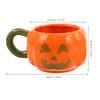 Halloween Pumpkin Mug Ceramic with Lid Cute Pumpkin Drinkware Fall Coffee Cup Trick Or Treat Kitchen Decor Cappuccino Mug