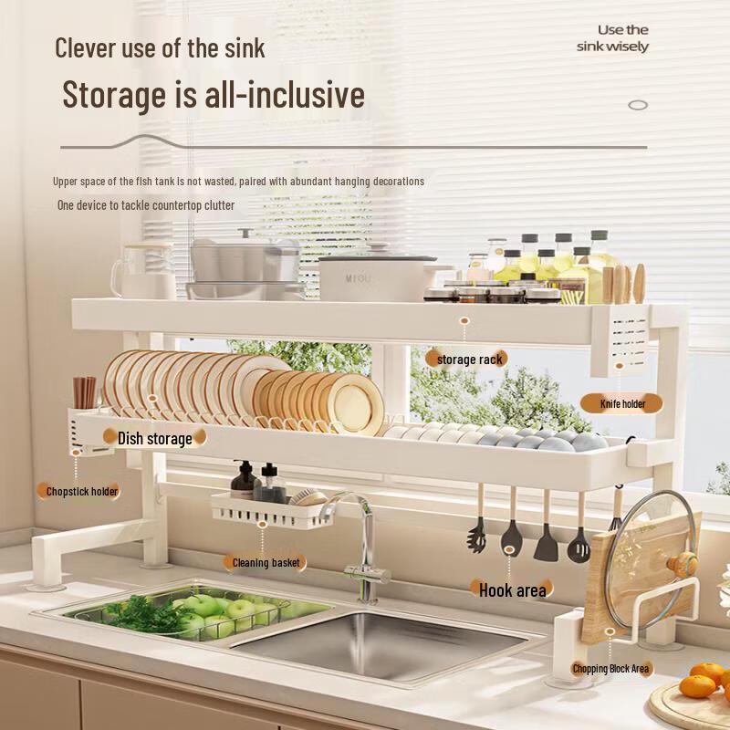 Qiwei Kitchen Sink Dish Drying Rack & Organizer