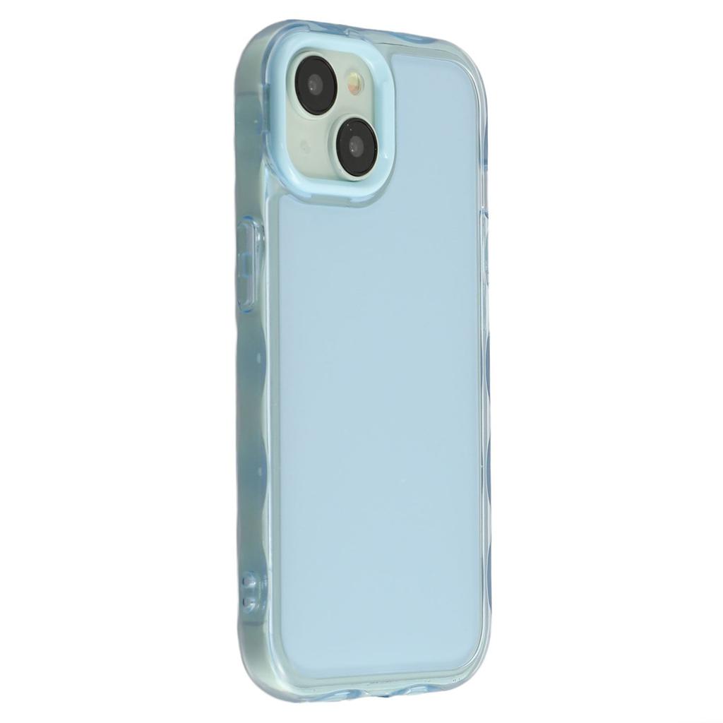 For iPhone 13 Case Inner Wave Pattern TPU+Acrylic Phone Cover
