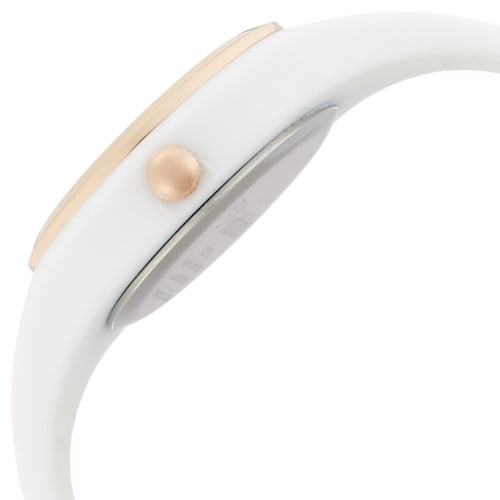 Fieldwork Analog Muffin Watch with Silicone Strap, Women's, White, ASS109-1