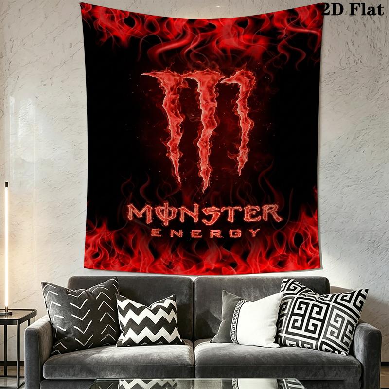 Настенный гобелен Monster Energy Эстетичный настенный подвес Тканевое одеяло с принтом Декоративные гобелены для спальни гостиной Домашний декор