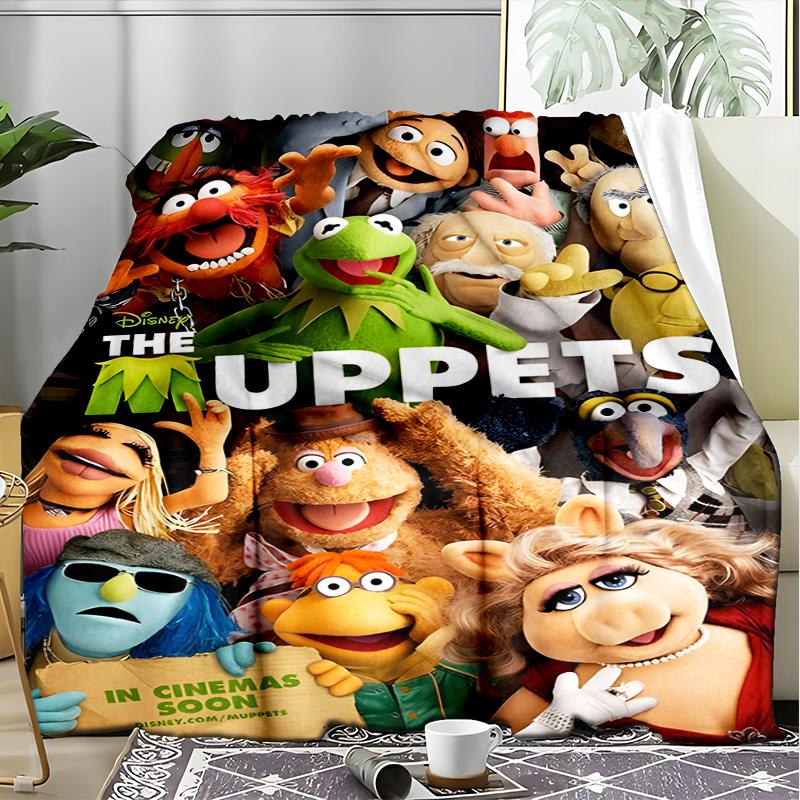 1PC Muppets Flannel Blanket, Use for Birthday/Holiday Gift, Soft Blanket for Sofa/Bed/Camping/Office/Tourism Use,All Seasons