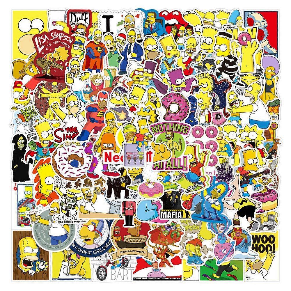 100pcs 90s Cartoon Stickers,Cute Stickers Pack Mixed Cartoon Stickers,Waterproof Vinyl Stickers for Water Bottle Laptop Luggage Skateboard Notebook Ph