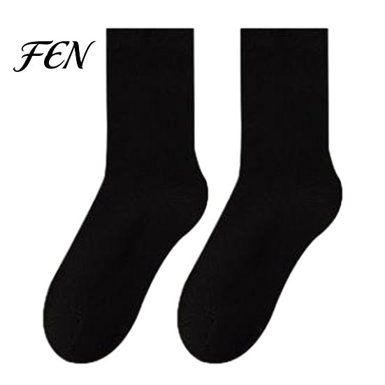 Versatile Commuter Style Socks Crew for Women, Solid Color Mid-calf Socks, Non-binding Lightweight Breathable Hosiery Daily Yoga And Sports,