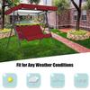 Swing Chair Canopy Replacement Waterproof Anti-UV 2-3 Seater Swing Chair Top Cover Outdoor Garden Porch Patio Swing Seat Sun Shade Awning