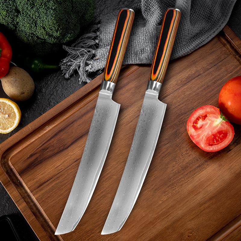 6 inch Utility Knife Damascus Steel Kitchen Slicer Knives For Meat Fruit Vegetables Cook Accessories Chef Knives Cutter Tools