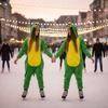 Women's kigurumi pajamas onesie crocodile warm one-piece costume XL Onesie Costume A105 - L