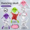 Светящаяся танцующая и качающаяся 3D игрушка-череп со светом, снятие стресса, заводные скелеты, шарнирный гибкий скелет с музыкой