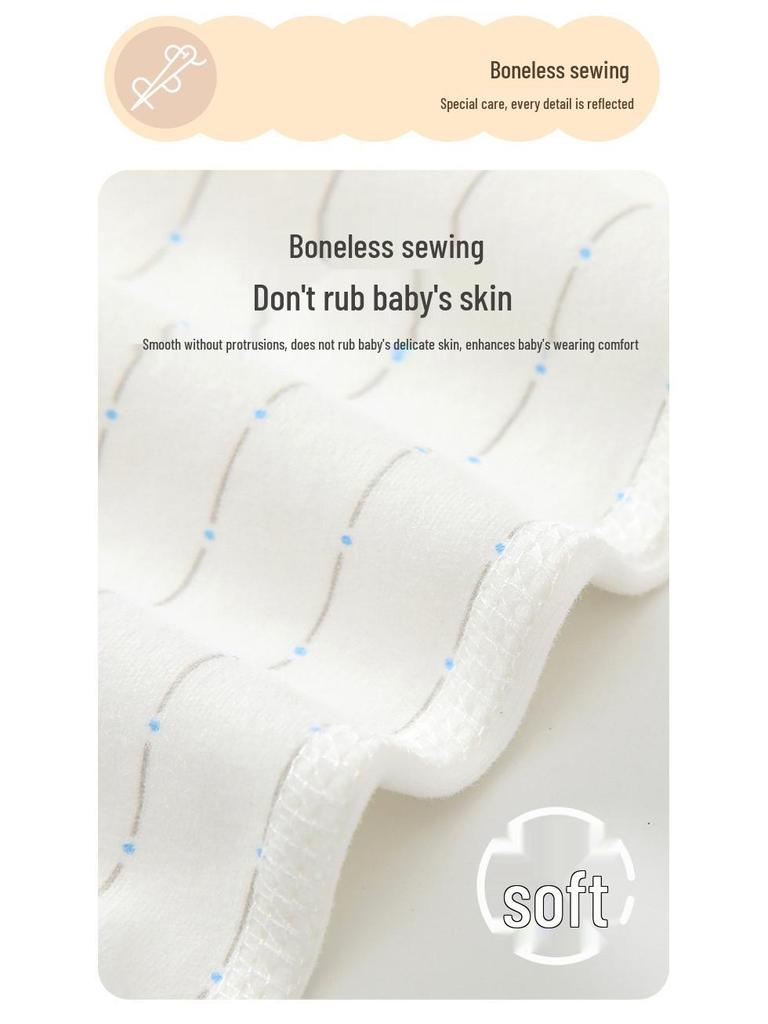 Комплект для младенца из чистого хлопка с высокой талией - Одежда для новорожденных на осень/весну и брюки с защитой животика