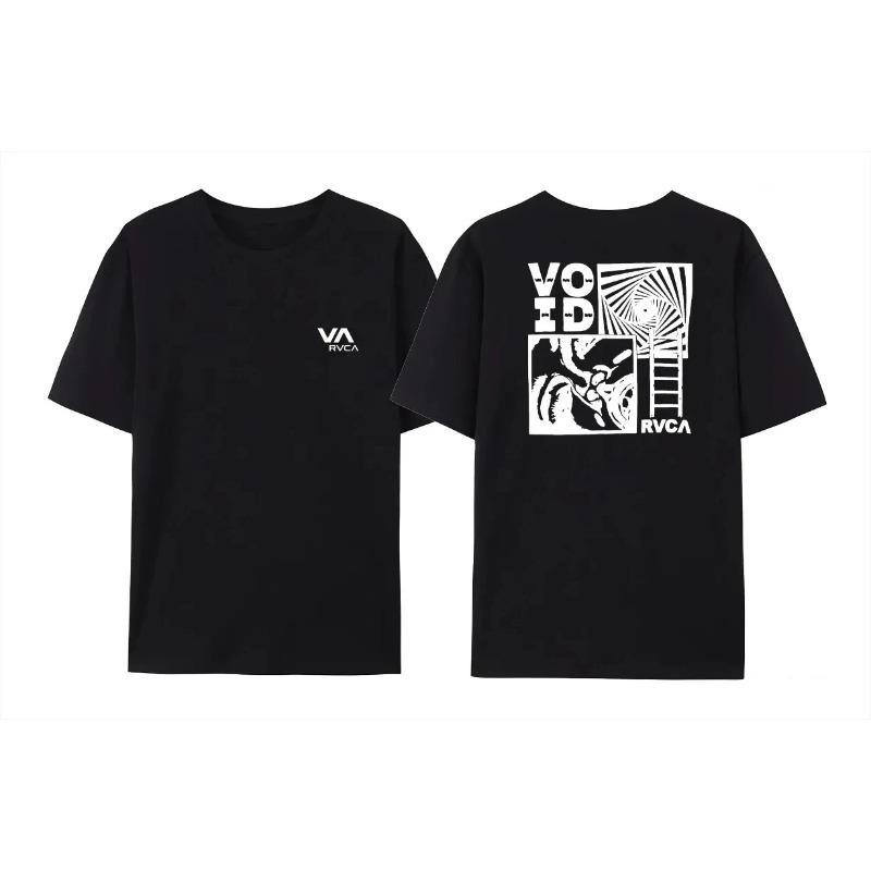 2024 FASHION New Men's Summer Printed Cotton RVCA VA T-Shirt Stunning Short Sleeve Unique Women's Casual Youth Short Sleeve