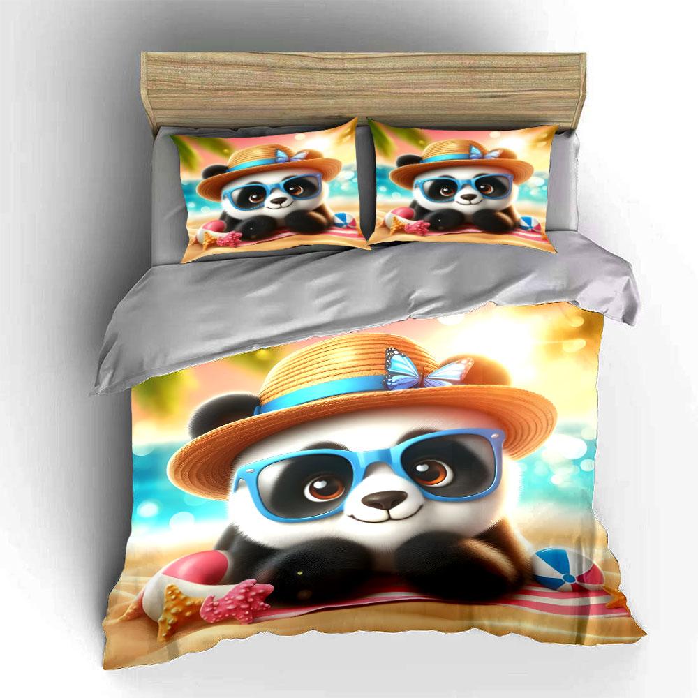 Tropical panda paradise dreams Bedding sets Duvet covers Pillowcases(1* Duvet Cover 2* Pillowcases without duvet insert)