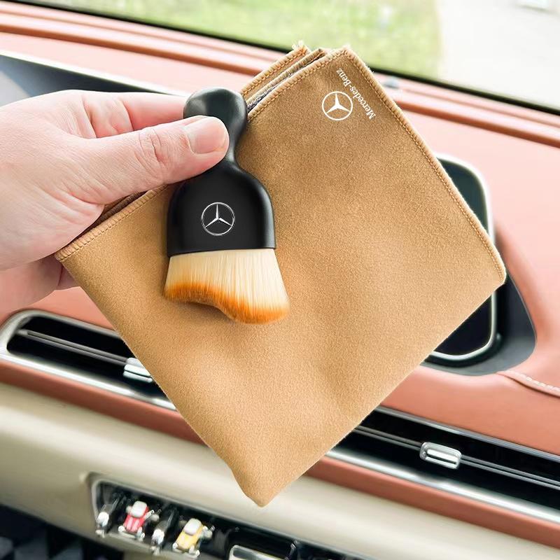 EMF1 2025 Hot Car Interior Cleaning Soft Brush Wash Towel Wipe Dry Cloth For Mercedes Benz AMG W206 W204 W205 W212 W213 W221 W222 W22