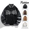 Men's Fashion Brand Patchwork Leather Jacket New Embroidered American Baseball Suit Boom Street Handsome Fashion Jacket