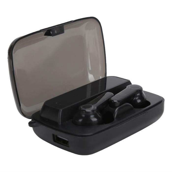 Oreillette Bluetooth - Qiilu - M19 TWS 5.1 - Affichage LED - Autonomie 5h - Charge 1200mAh