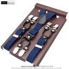 Unisex 2.5cm Six-Clip Elastic Business Suspenders