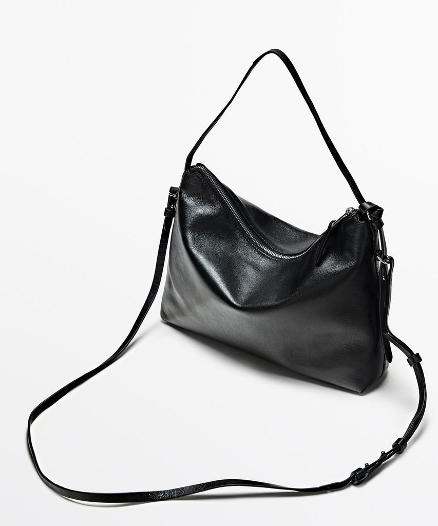 Massimo Dutti Napa Leather Medium Bag