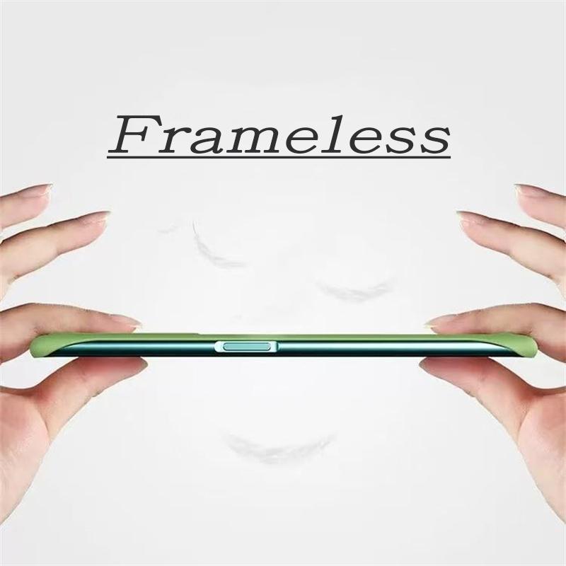 Модный тонкий безрамочный чехол для iPhone 16 Pro Max 15 Plus 14 13 12 11 Pro X XR Xs Max 7 8 Plus SE2 SE3 чехол Hard Scrub PC Candy Color