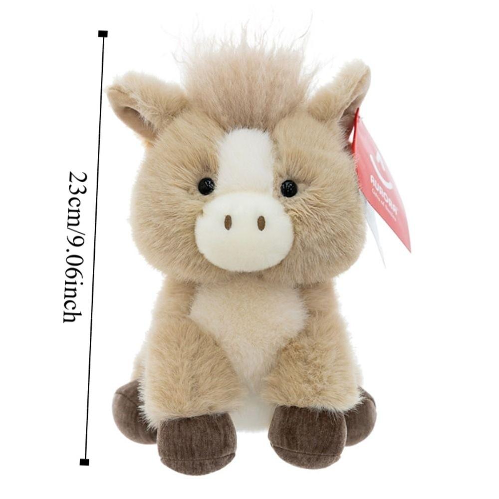 Fluffy Simulation Stuffered Pony Doll PP Cotton Long Hair Horse Stuffed Doll  Birthday Parties
