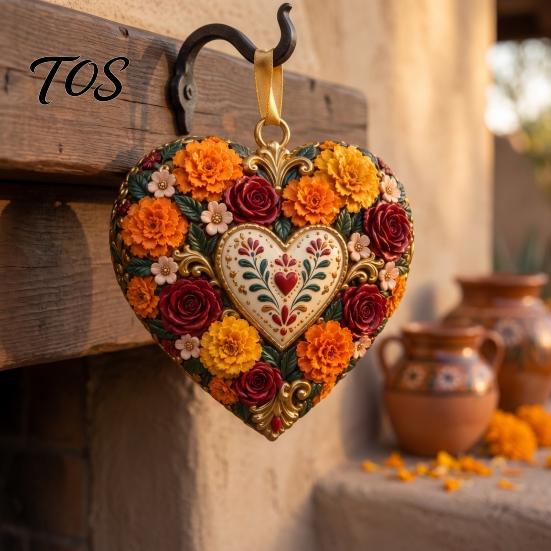 Durable Acrylic Ornaments Day of The Dead Ornament, Mexcian Flower Skeleton Hanging Decoration, Dia Indoor Home Accents De Los Muertos Sugar