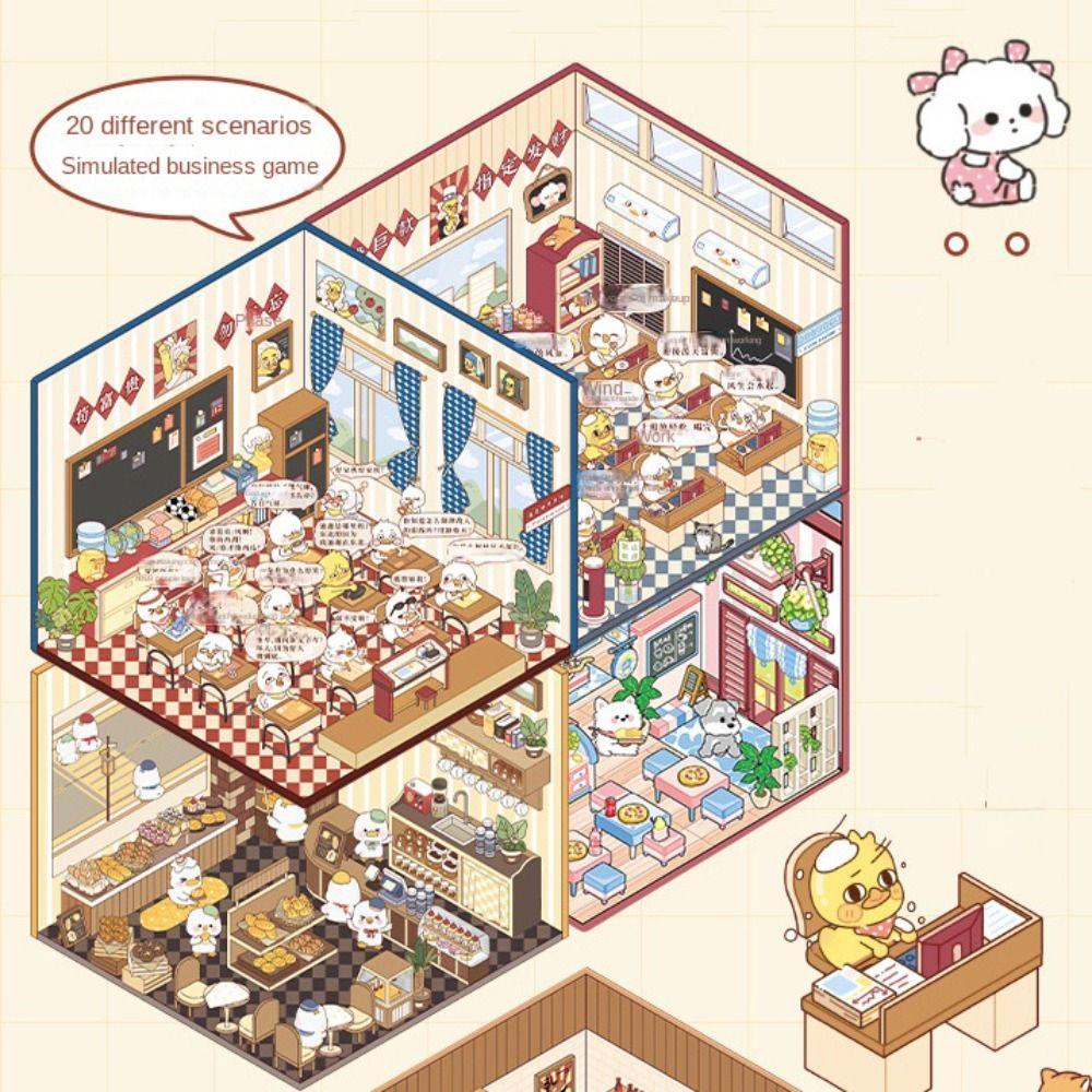 Книга наклеек «Пейзаж 20 в 1» Декоративные наклейки со сценой из хижины капибары Студент