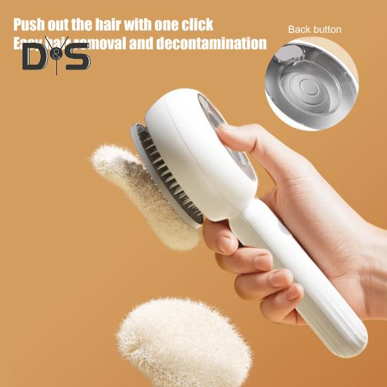 Паровая щетка для кошек, спрей для ухода за домашними животными, щетка с кнопкой спуска, паровая расческа для удаления шерсти домашних животных для длинных и короткошерстных кошек и собак