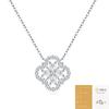 Sterling Floral Pendant Necklace With 37 Moissanite Stones Geometric Modern Minimalist Choker Chain Women