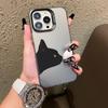 Чехлы с милым котом и собакой с леопардовым рисунком для iPhone 11, 12, 13, 15 Pro Max Plus, мини-противоударный чехол-бампер для iPhone 14, 7, XS X, защитный чехол для телефона