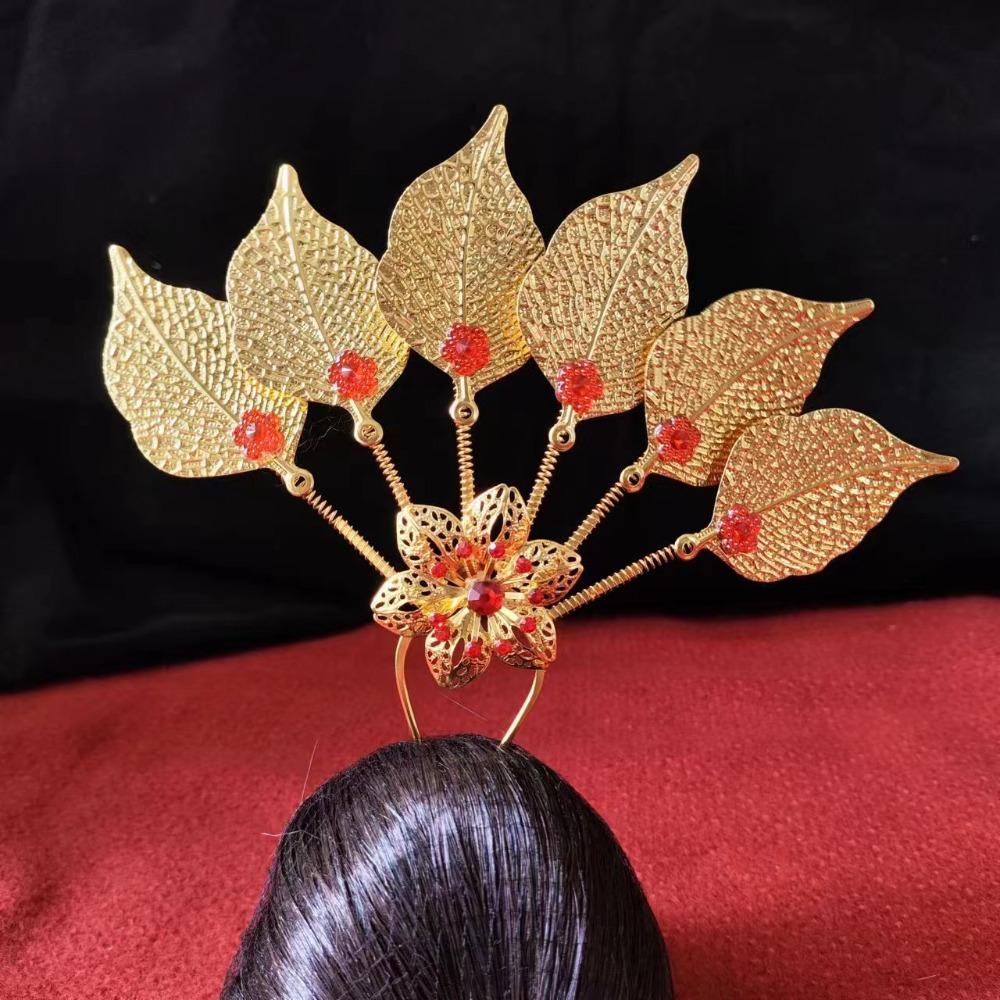 Flower Thai Hair Sticks Gold U-shaped Hair Fork Antique Ethnic Style Hair Accessories  Daily