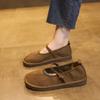 Fashion Female Ethnic Style Loafers Women Shoes Flats Trand Mary Jane Elegant Retro Fashion Barefoot Comfortable Leather Stitching
