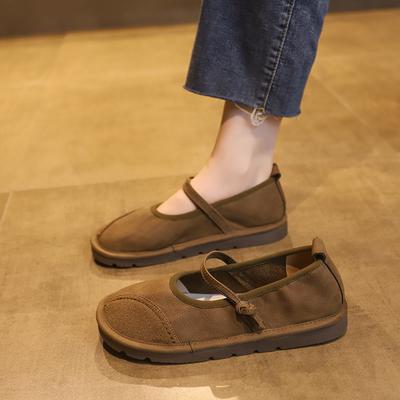 Мода Женские мокасины в этническом стиле Женская обувь на плоской подошве Trand Mary Jane Элегантные ретро-мода Босиком Удобные кожаные швы