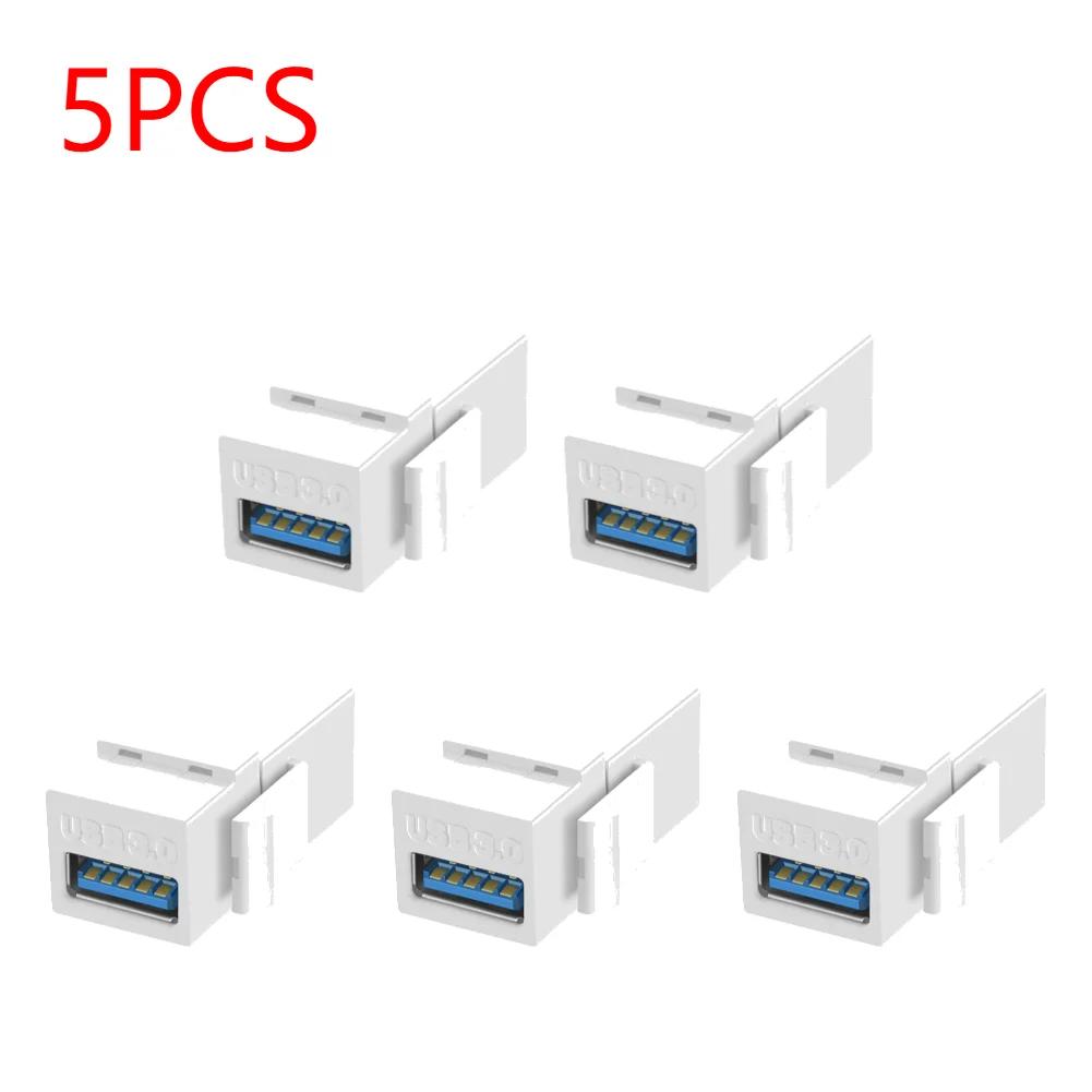 Разъем USB 3.0 Keystone для подключения оборудования с помощью USB-порта. Разъем с защелкивающимся разъемом. Порт адаптера для настенной панели.
