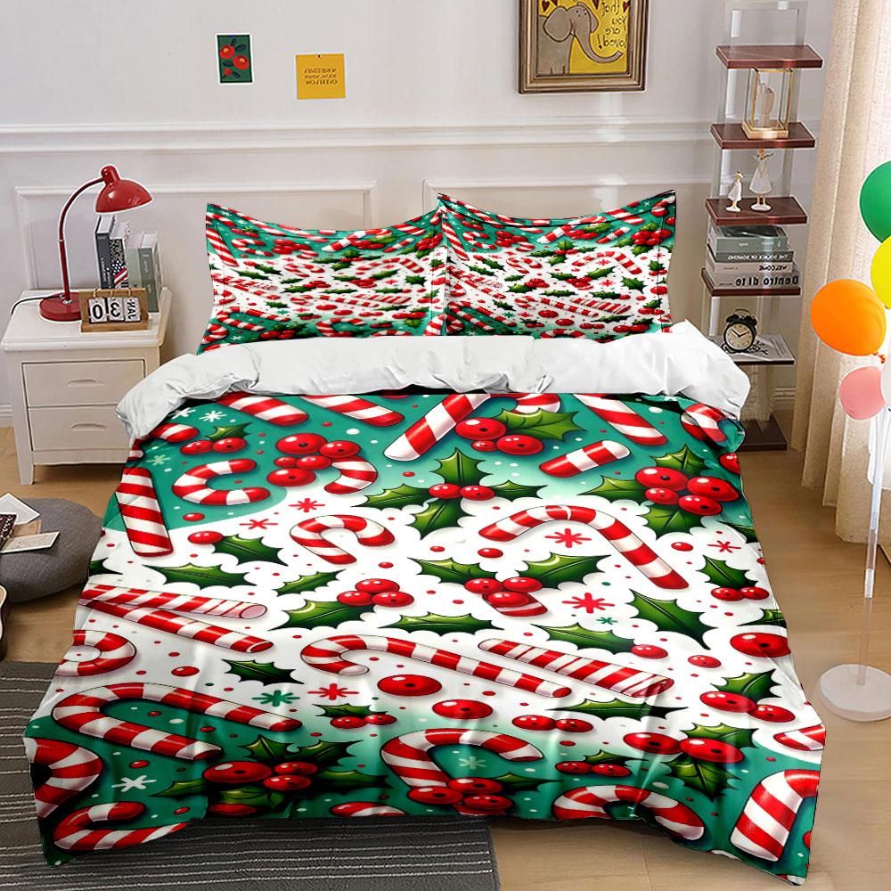 Festive candy charm Bedding sets Duvet cover sets Duvet covers Pillowcases(1*Duvet Cover 2*Pillowcases without duvet insert)