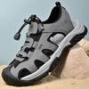 Fashion Microfiber Leather Men's Summer Shoes Comfy Breathable Mens Sandals Quick Dry Shoes Non-Slip Male Anti-collision Toe Beach Flats