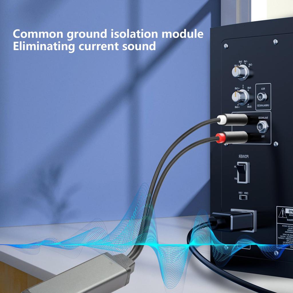 CERRXIAN RCA Noise Isolator RCA Audio Noise Canceller Ground Loop Noise Isolator Use Jack Audio Cable To Eliminate Hum Noise In Car Stereo Audio/Home