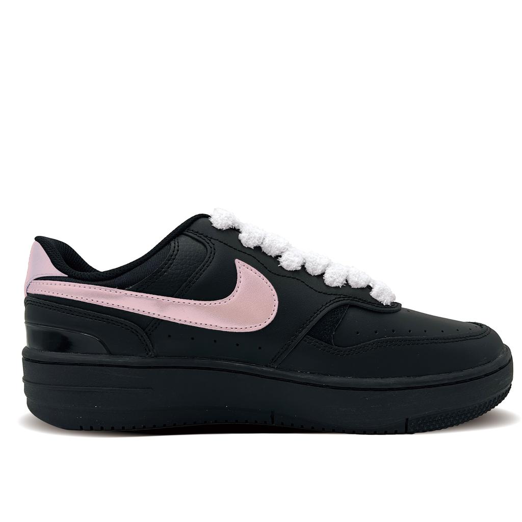 Nike Gamma Force Heart Chocolate Synthetic Leather Abrasion Resistant Low top Skateboard Shoes Women's Black HQ1674-001(team-1081)