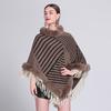For Pullover Knitted Contrasting Tassel Cape Shawl Shawl