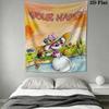 Custom Name diddl Wall Tapestry Aesthetic Wall Hanging Printed Fabric Blanket Decorative Tapestries for Bedroom Living Room Home Decor