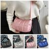 Korean Style Space Cotton Crossbody Bag Lattice Padded Crossbody Bag Quilted Shoulder Bag Travel