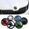 8/9/10cm ABS Emblem For Skoda S Octavia A7 Rapid Fabia Superb Kodiaq Karoq Kamiq Scala Car Head Front Rear Boot Tailgate Sticker  JT3