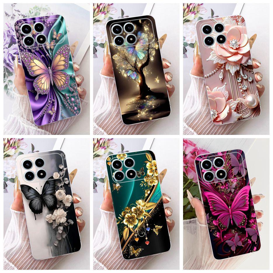 For Xiaomi Poco F8 Pro Ultra Case Stylish Butterfly Painted Cover Soft Silicone Case For Xiaomi Poco F8 Ultra PocoF8 Pro 5G Bags