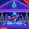 New Christmas UV Fluorescent Garage Door Banner Background