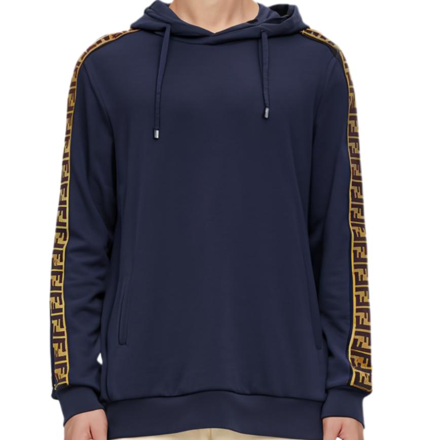 FENDI Sweatshirts Men's Blue Hooded Moderate Regular FY0870A1EGF0QA2