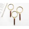 10X Handheld Magnifying Glass Antique Mahogany Handle Magnifier 60Mm-100Mm Lens For Science Seniors Reading Inspection
