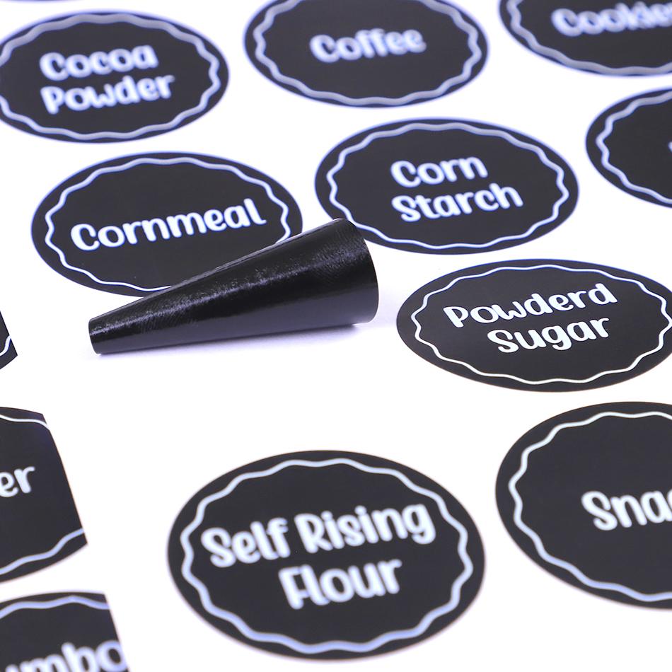 144 шт. наклейки для банок, кухонные этикетки, наклейки с названием специй, набор наклеек для кладовой с пустыми этикетками на английском языке, самоклеящиеся