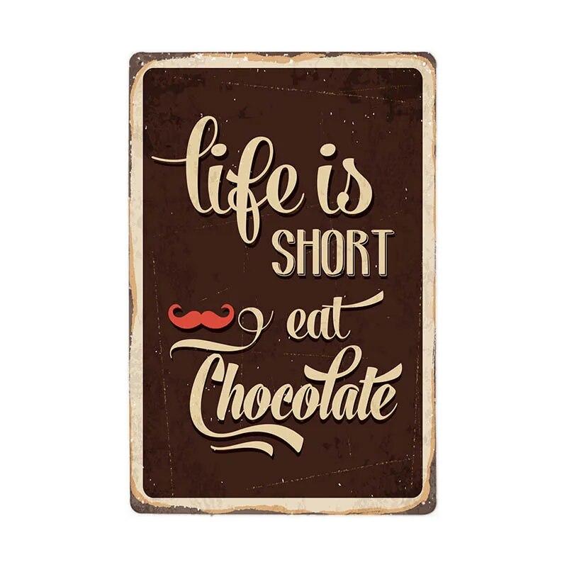 Proverb About Life Retro Metal Sign Bar Wall Decor Family Vintage Plaques Art Poster 20x30 Cm