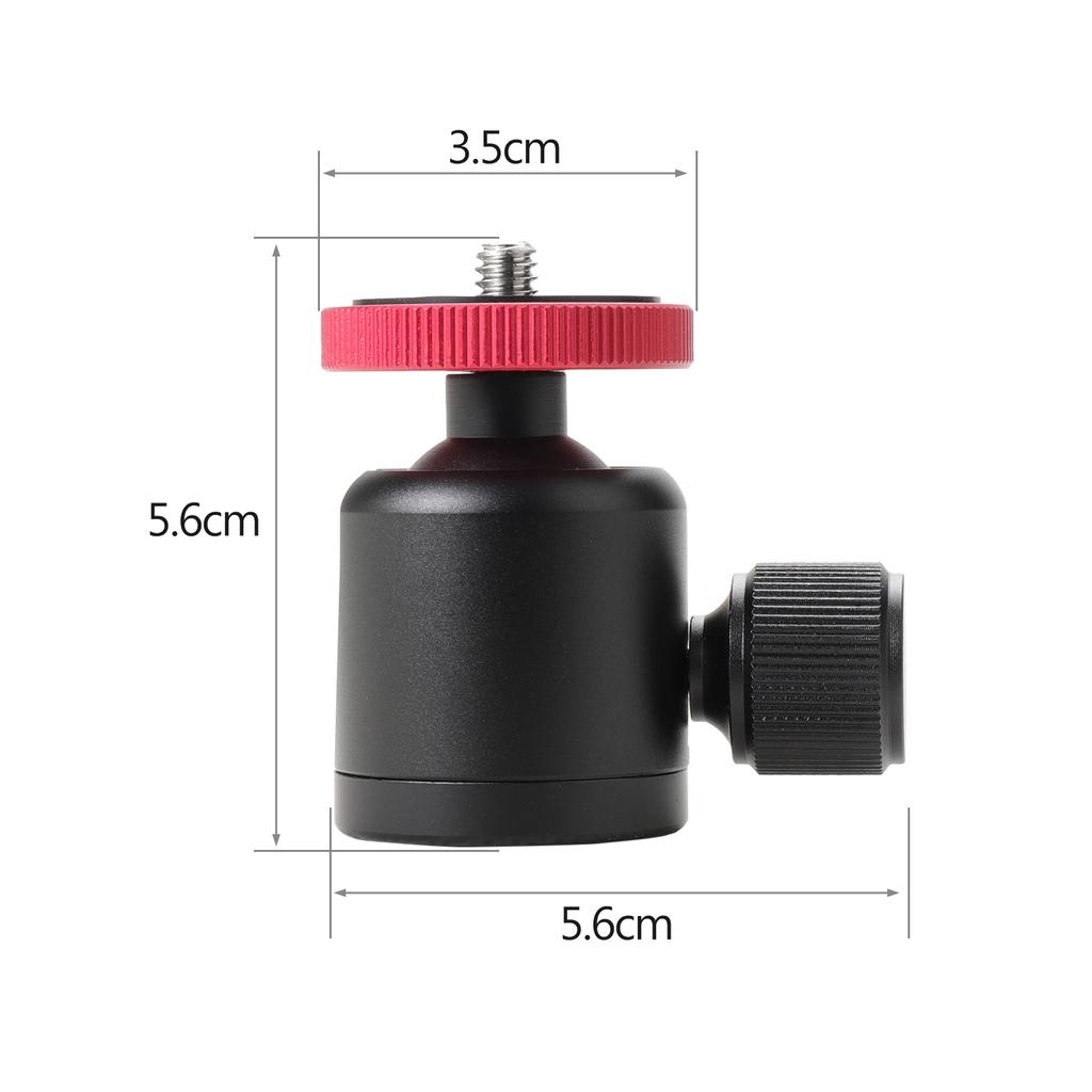 Aluminum Alloy Mini Ball Head Rotatable Ball Head Photography Accessory Replacement with 3 8 Inch Screw Hole 1 4 Inch