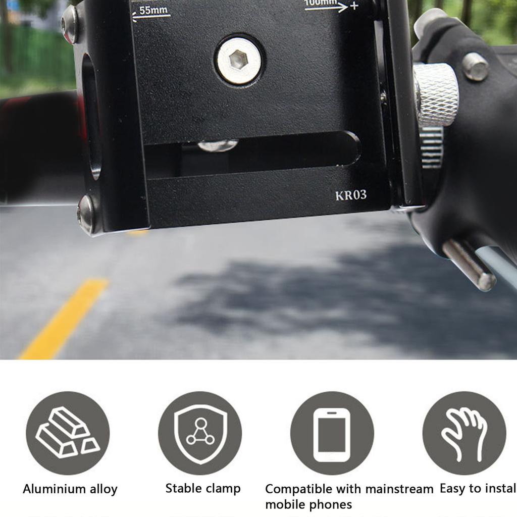 Road Bike Phone Holder Professional Aluminium Alloy Adjutable Bicycle Phone Mount for Mountain Road Bike