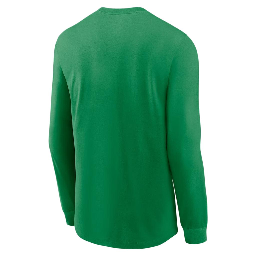 Nike Dri-Fit Колледж Орегон Боковая линия Круглый вырез Длинный рукав Удобная футболка Мужские топы 02EW30DUON-LDX