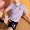 Fila Унисекс футболки X HAGT Фэнтези Фиолетовый Круглый вырез Умеренный прямой крой F11U229102F-VT