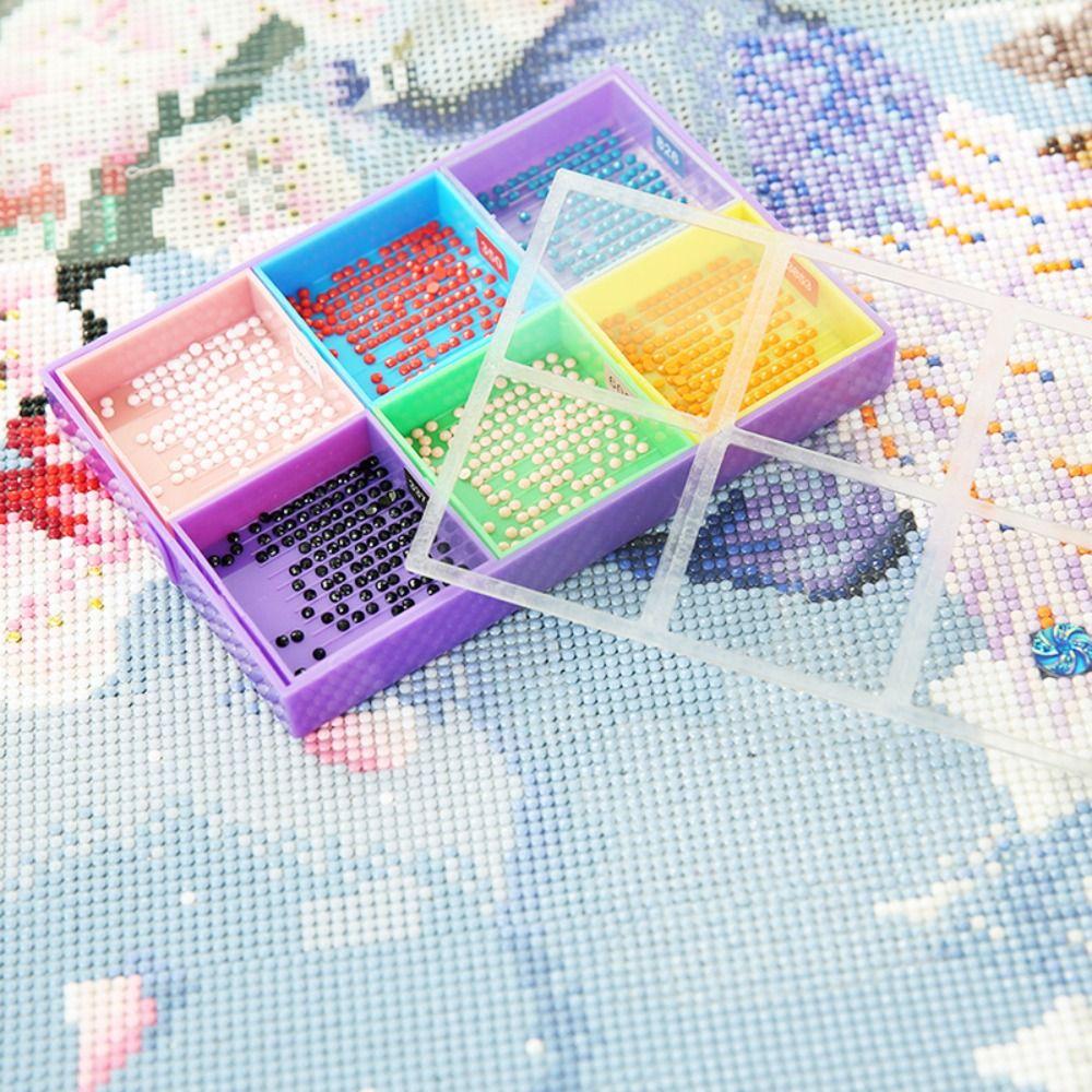 Large Capacity Diamond Painting Tray Kits Beading Plates Diamond Painting Pen Cross Stitch Tools